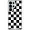 Black and White Checkered Galaxy S25 Ultra Clear Case